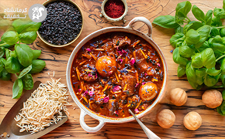 چلو خورش خلال کرمانشاهی در محیطی نوستالژیک